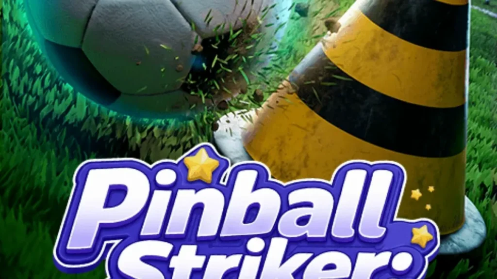 Tampilan visual neon stadion dalam permainan slot Pinball Striker 20,000x