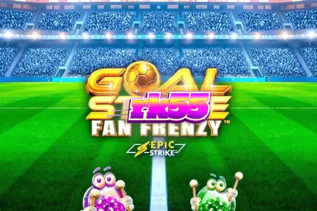 Tampilan visual slot Goal Strike Fan Frenzy dengan tema stadion sepak bola yang meriah